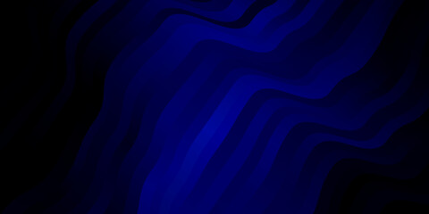 Dark BLUE vector template with curved lines.