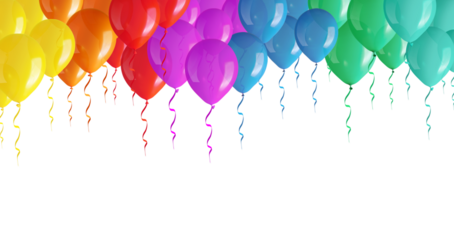 Colored balloons isolated 