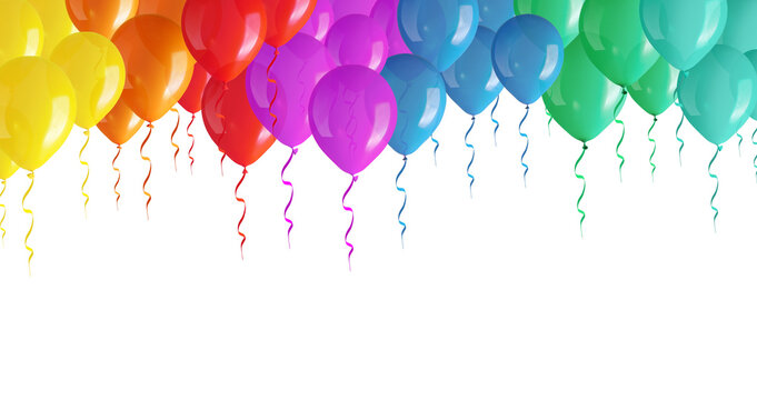 Colored balloons isolated 