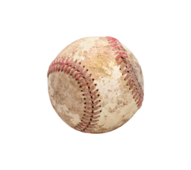 dirty baseball isolated
