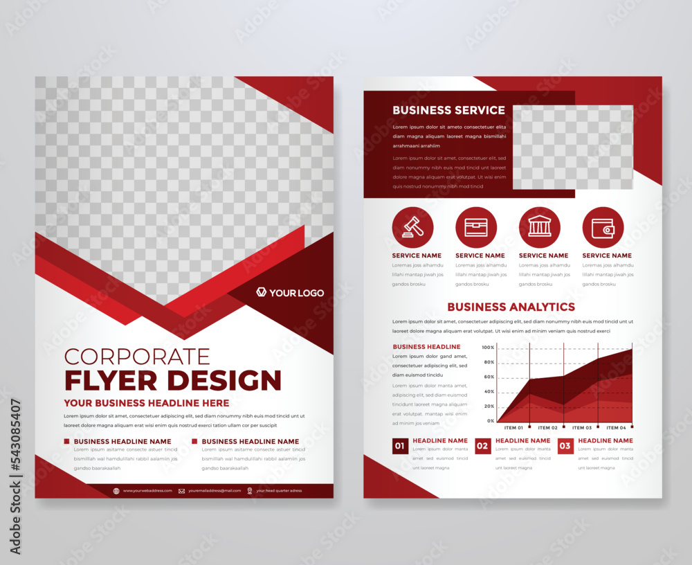 Canvas Prints business flyer template design with abstract concept and minimalist layout