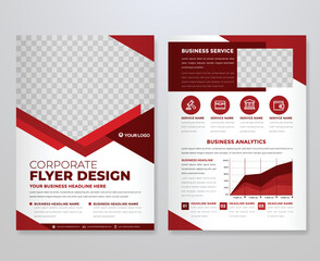 business flyer template design with abstract concept and minimalist layout