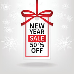 new year sale price tag template