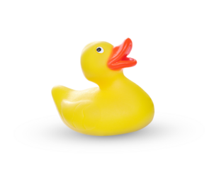 yellow rubber isolated