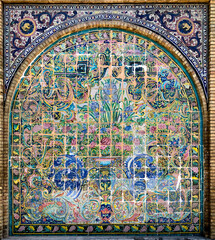 Golestan Palace Tehran Iran Persian Tile Design 