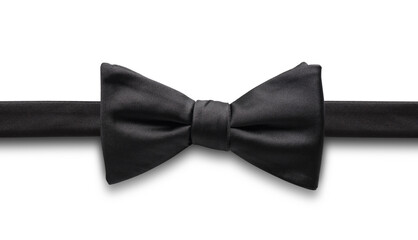 Black bow tie isolated