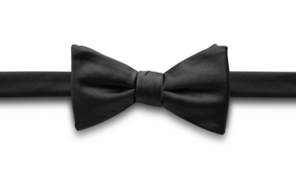 Black bow tie isolated