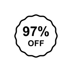 Discount offer icon vector design templates