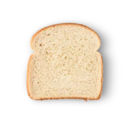 Printed kitchen splashbacks Bread Slice of white bread isolated