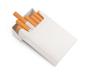 Box of cigarettes isolated