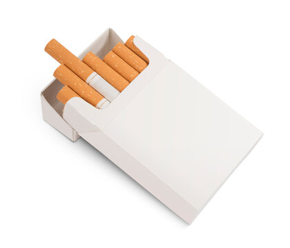 Box of cigarettes isolated