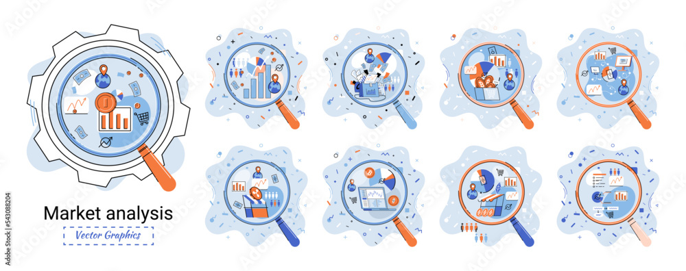 Aufkleber market statistics data analysis metaphor marketing strategy development. business research. identify
