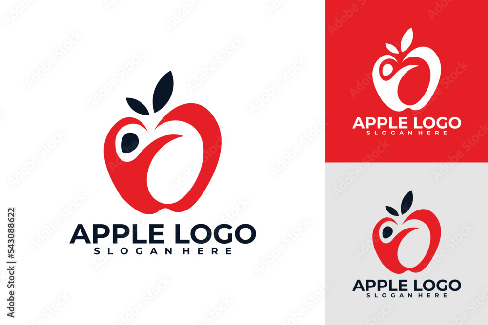 Wall mural apple logo vector design template