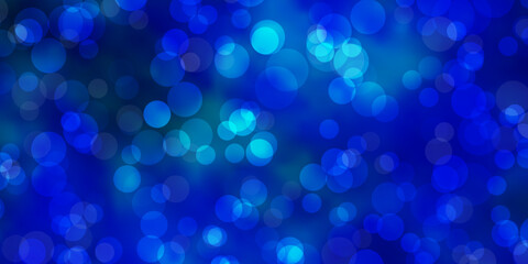 Dark BLUE vector background with spots.