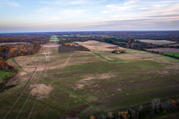 Aerial Drone of SOmerset Sunset New Jersey