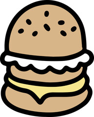 hand draw food element