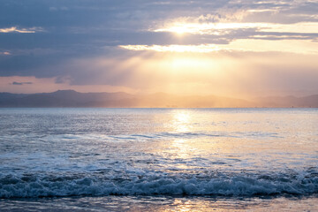 Sunset over the sea