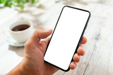 日差しの中のスマートフォン