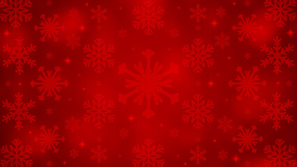 Naklejka na ściany i meble Christmas design - red background with snowflake.