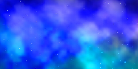 Obraz na płótnie Canvas Dark Pink, Blue vector background with colorful stars.