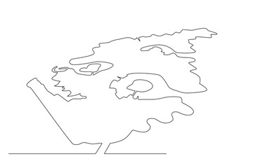 Qatar simple line concept. an illustration one line concept of Qatar country and world cup football.