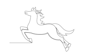 simple line of chinese new year celebration. one line concept of china new year drawing