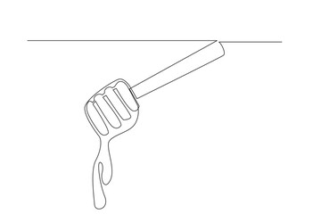 a simple line illustration of honey bee. one line honey bee  