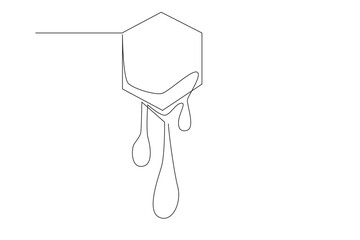 a simple line illustration of honey bee. one line honey bee  