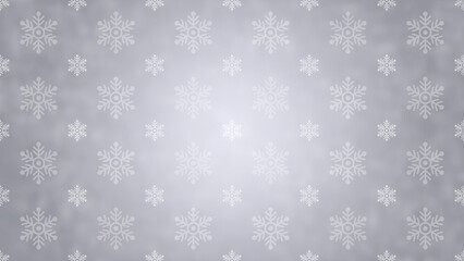Christmas winter snowflake on silver background.