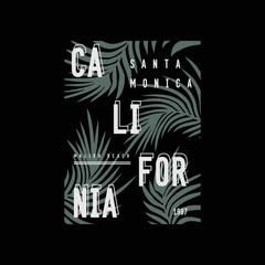 California summer vector illustration and typography, perfect for t-shirts, hoodies, prints etc.