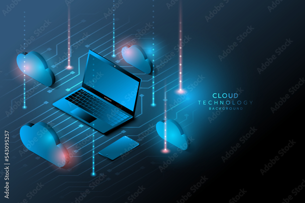 Poster hi-tech digital technology futuristic circuit digital.abstract futuristic design.3d mockup mobile ph