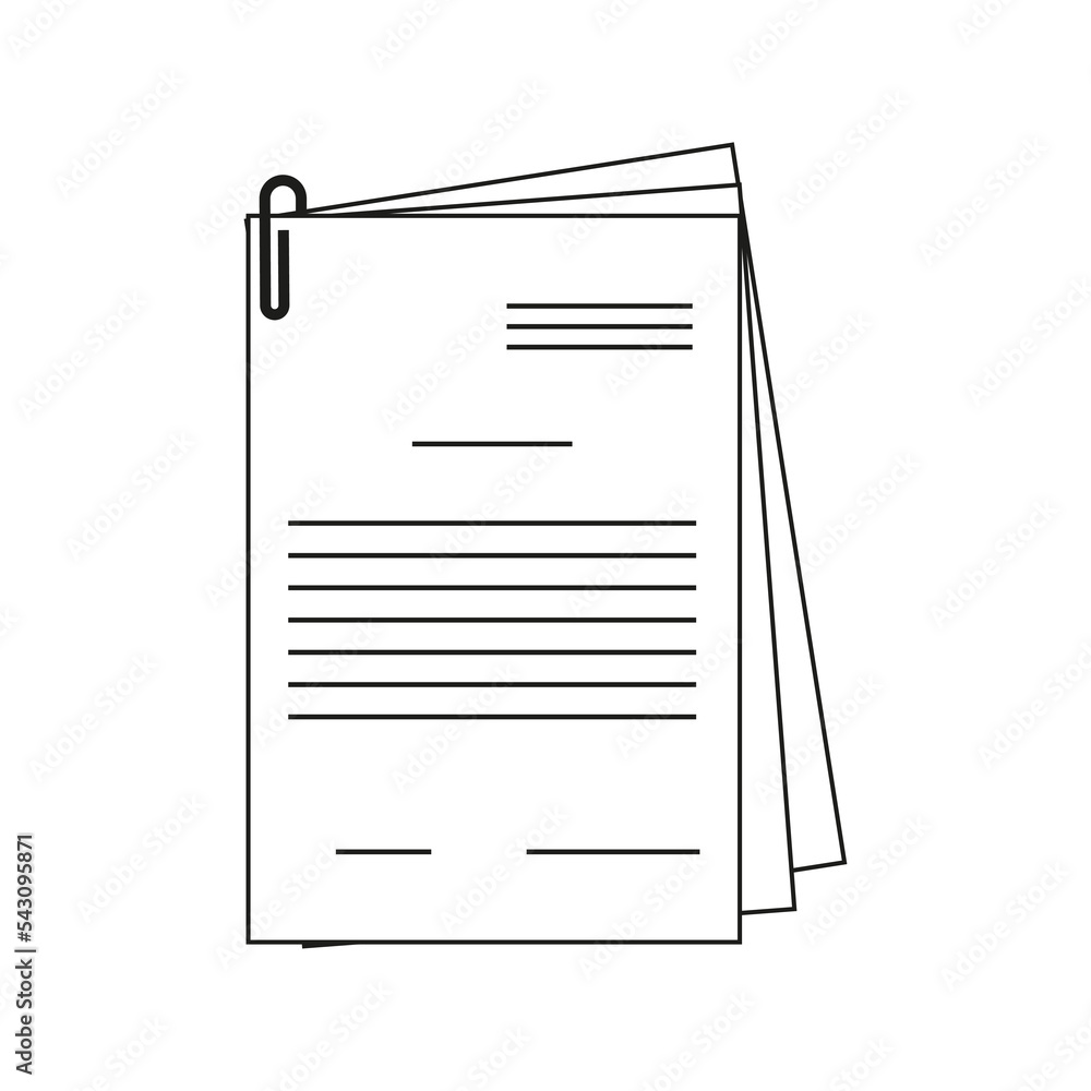 Poster paper clip sheets. copy space. design template page. vector illustration. stock image.