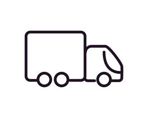 flat bold truck icon