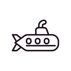 flat bold submarine icon