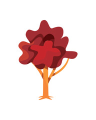 flat autumn tree