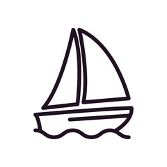 flat bold boat icon