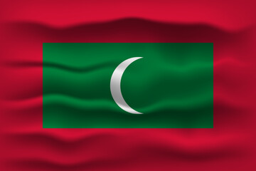 Vector illustration national flag of Maldives. Simply vector illustration eps10.  