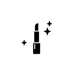 Icon beauty, makeup, salon, face care, women, female, powder, brush, eyelashes, eyeliner etc. editable color, Glyph style.