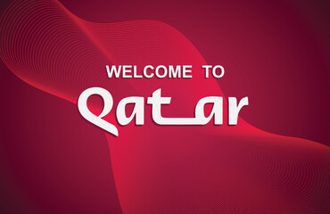 welcome to Qatar event poster flyer world cup banner poster design template