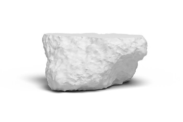 Transparent PNG illustration with one large white stone