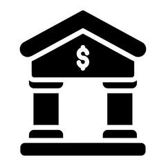 bank glyph icon