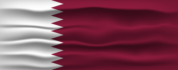 Vector illustration national flag of Qatar. Simply vector illustration eps10. 