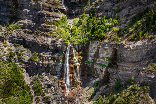 Aerial view of Provo Falls