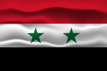Vector illustration national flag of Syria. Simply vector illustration eps10. 
