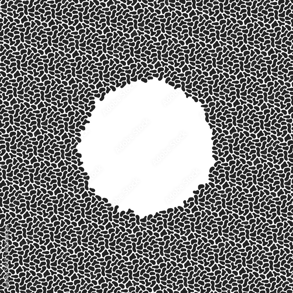 Aufkleber abstract vector stone frame of pebbles. round frame of stones.