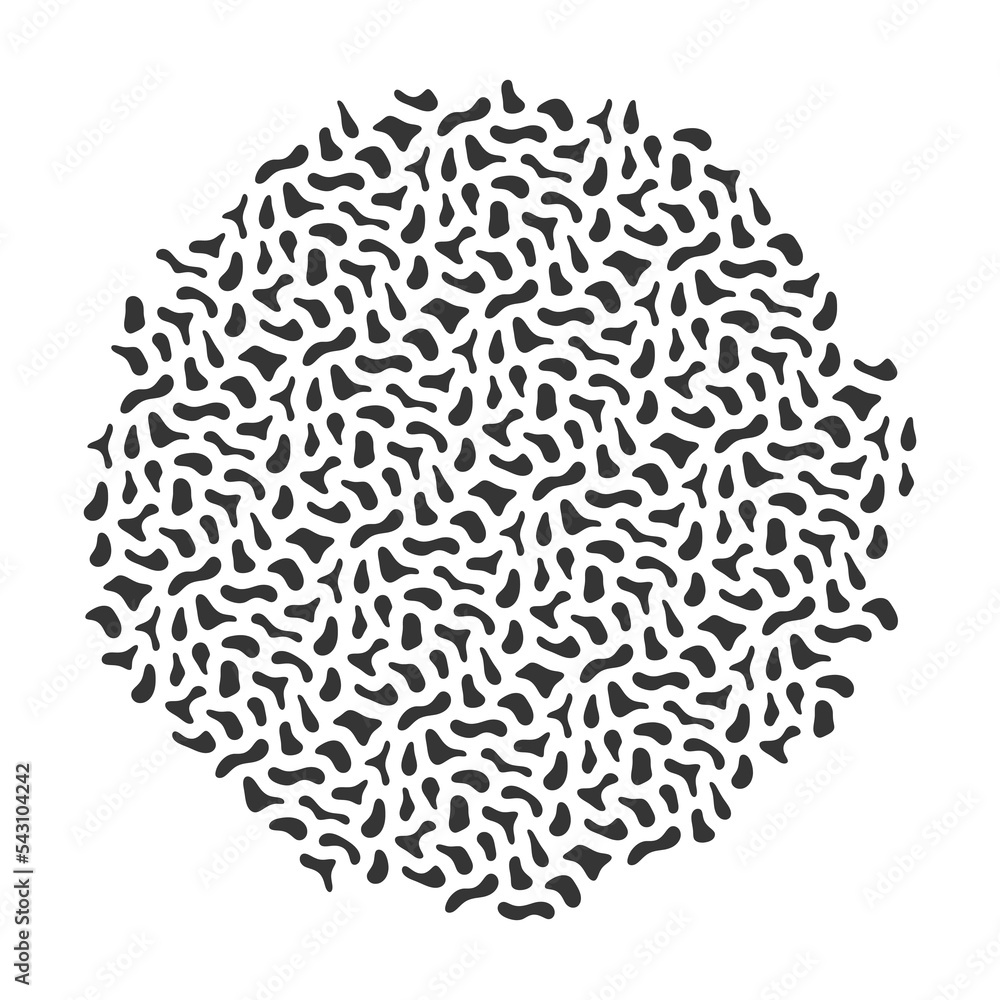 Poster abstract vector stone frame of pebbles. round frame of stones.