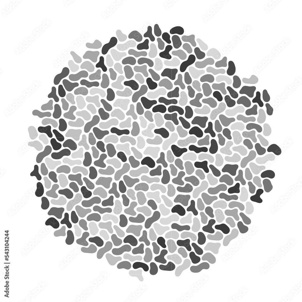 Poster abstract vector stone frame of pebbles. round frame of stones.