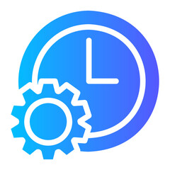 Obraz premium work time gradient icon