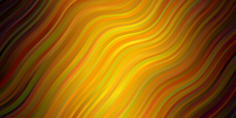 Dark Orange vector template with curves.