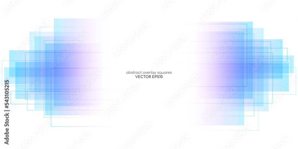 Aufkleber abstract geometric rectangle and lines transparent overlay by colorful purple blue gradient isolated